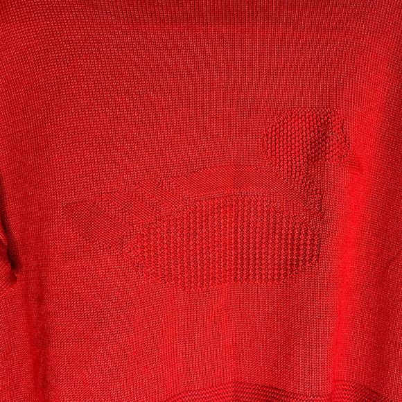 Keneth Too Vintage Red Sweater with Duck, Medium, Pre-owned - Picture 3 of 7